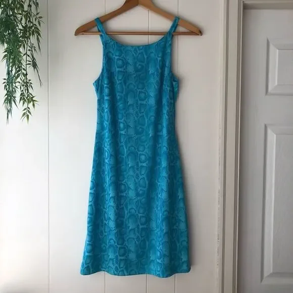 Vintage Luna Blue Snake Print Dress XS/S - Picture 6 of 8